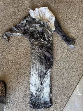 Helmet lang soft grey dress size Small